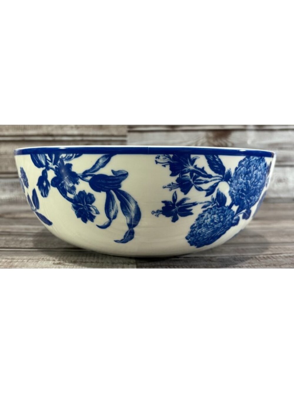 Lovely Martha Stewart Round Serving Bowl 9" color Orleans Cobalt Blue  set x 2